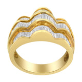 14KT Yellow Gold Diamond Multi-Row Band Ring (1 1/4 cttw, H-I Color, SI1-SI2 Clarity)-1 thumbnail 2