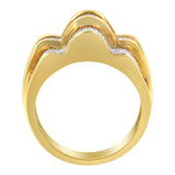 14KT Yellow Gold Diamond Multi-Row Band Ring (1 1/4 cttw, H-I Color, SI1-SI2 Clarity)-3 thumbnail 4