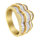 14KT Yellow Gold Diamond Multi-Row Band Ring (1 1/4 cttw, H-I Color, SI1-SI2 Clarity)-4 thumbnail 5