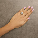 10K White Gold 1/2 Cttw Diamond Bypass Cocktail Ring-2 thumbnail 3