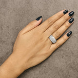 14K White Gold Round and Baguette Diamond Ring (1 1/2 Cttw, F-G Color, SI1-SI2 Clarity)-2 thumbnail 3