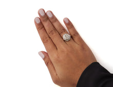 14K White Gold 1.00 Cttw Baguette and Princess-Cut Diamond Cocktail Art Deco Style Ring (H-I Color, SI1-SI2 Clarity)-2