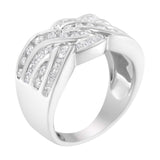 10K White Gold Diamond Bypass Ring (1 Cttw, H-I Color, I1-I2 Clarity)-3 thumbnail 4
