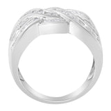 10K White Gold Diamond Bypass Ring (1 Cttw, H-I Color, I1-I2 Clarity)-4 thumbnail 5