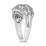 14K White Gold Diamond Cocktail Ring Band (1 3/4 Cttw, H-I Color, SI2-I1 Clarity)-4 thumbnail 5