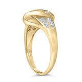10K Yellow Gold Plated .925 Sterling Silver 1.0 Cttw Diamond Flower Cluster Open Halo Floral Ring (J-K Color, I2-I3 Clarity)-4 thumbnail 5
