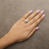 14K Yellow Gold 1.0 Cttw Diamond Wave Design Band Ring-2 thumbnail 3