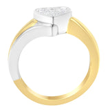 14K Two-Toned Gold Princess-Cut Diamond Heart Promise Ring (1/4 Cttw, H-I Color, I1-I2 Clarity)-1 thumbnail 2