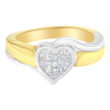 14K Two-Toned Gold Princess-Cut Diamond Heart Promise Ring (1/4 Cttw, H-I Color, I1-I2 Clarity)-4 thumbnail 5
