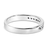 18K White Gold 1/4 Cttw Channel Set Brilliant Round-Cut Diamond Classic 11 Stone Wedding Band Ring (E-F Color, I1-I2 Clarity)-1 thumbnail 2