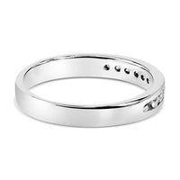 18K White Gold 1/4 Cttw Channel Set Brilliant Round-Cut Diamond Classic 11 Stone Wedding Band Ring (E-F Color, I1-I2 Clarity)