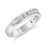 IGI Certified 1/2 Cttw Round Brilliant Cut Diamond 18K White Gold Channel Set Eternity Style Wedding Band Ring (H-I Color, I1-I2 Clarity)-3 thumbnail 4