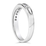 IGI Certified 1/2 Cttw Princess Cut Diamond 18K White Gold Channel Set Half Eternity Style Wedding Band Ring (H-I Color, SI2-I1 Clarity)-4 thumbnail 5