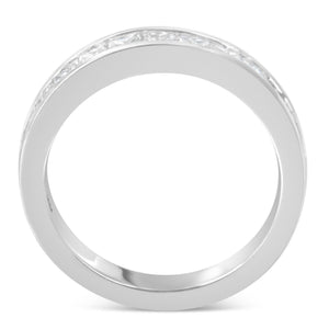 Women's 18K White Gold Princess Cut Diamond Band Ring (1 Cttw, G-H Color, SI1-SI2 Clarity)-1