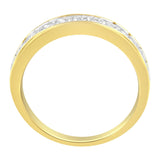 14KT Yellow Gold Diamond Channel Band Ring (1 cttw, H-I Color, SI2-I1 Clarity)-4 thumbnail 5