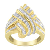10K Yellow Gold Diamond Bypass Ring (1.0 cttw, H-I Color, I2-I3 Clarity)-3 thumbnail 4