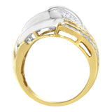 10KT Two-Toned Gold Diamond Bypass Ring (1 cttw, H-I Color, SI1-SI2 Clarity)-1 thumbnail 2