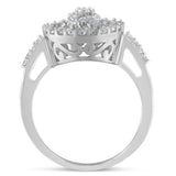 10KT White Gold Diamond Cocktail Ring (1 cttw, H-I Color, SI2-I1 Clarity)-1 thumbnail 2