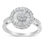 10KT White Gold Diamond Cocktail Ring (1 cttw, H-I Color, SI2-I1 Clarity)-3 thumbnail 4