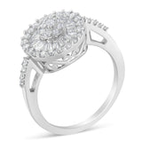 10KT White Gold Diamond Cocktail Ring (1 cttw, H-I Color, SI2-I1 Clarity)-4 thumbnail 5