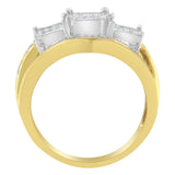 10KT Two-Toned Gold Diamond Ring (1 cttw, H-I Color, SI1-SI2 Clarity)-3 thumbnail 4