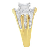 10KT Two-Toned Gold Diamond Ring (1 cttw, H-I Color, SI1-SI2 Clarity)-4 thumbnail 5