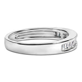 925 sterling silver ring with baguette diamond stones in a channel setting thumbnail 1