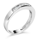 .925 Sterling Silver 1/3 Cttw Baguette Cut Diamond Channel Set Stackable Wedding Ring-3 thumbnail 4