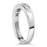 .925 Sterling Silver 1/3 Cttw Baguette Cut Diamond Channel Set Stackable Wedding Ring-4 thumbnail 5