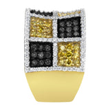 14KT Yellow Gold Champagne, Yellow and Round Diamond Band Ring (1 1/2 cttw, H-I Color, I1-I2 Clarity)-4 thumbnail 5