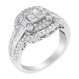 14KT White Gold Diamond Cocktail Ring (1 1/4 cttw, H-I Color, SI2-I1 Clarity)-3 thumbnail 4
