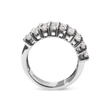 14k White Gold 4.0 Cttw Diamond 5 Row Ring Band (I-J Color, I1-I2 Clarity)-4 thumbnail 5