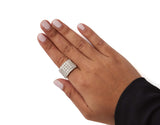14k White Gold 4.0 Cttw Diamond 5 Row Ring Band (I-J Color, I1-I2 Clarity)-2 thumbnail 3