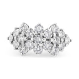 14K White Gold 4.0 Cttw Diamond Multi Row Scatter Band Ring (I-J Color, I1-I2 Clarity)-1 thumbnail 2