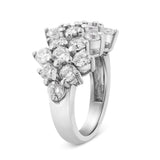 14K White Gold 4.0 Cttw Diamond Multi Row Scatter Band Ring (I-J Color, I1-I2 Clarity)-3 thumbnail 4