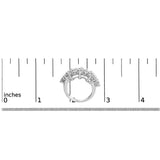 14K White Gold 4.0 Cttw Diamond Multi Row Scatter Band Ring (I-J Color, I1-I2 Clarity)-4 thumbnail 5