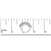 14K White Gold 4.0 Cttw Diamond Multi Row Scatter Band Ring (I-J Color, I1-I2 Clarity)