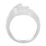14K White Gold Princess and Baguette-cut Diamond Ring (1 1/3 Cttw, G-H Color, SI2-I1 Clarity)-1 thumbnail 2