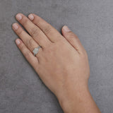 .925 Sterling Silver 1/4 Cttw Princess-cut Diamond Composite Ring with Beaded Halo (H-I Color, SI1-SI2 Clarity)-2 thumbnail 3