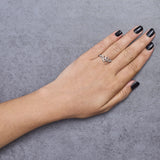 10K Rose Gold Plated .925 Sterling Silver 1/5 Cttw Diamond Two Tone Open Heart Promise or Fashion Ring (I-J Color, I2-I3 Clarity)-2 thumbnail 3