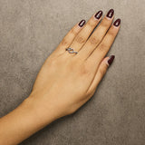 14K Rose Gold Plated and White .925 Sterling Silver 1/5 Cttw Round-Cut Diamond Open Heart Promise Ring (I-J Color, I2-I3 Clarity)-2 thumbnail 3