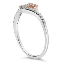 10K Two Toned Gold Diamond Heart Cocktail Ring (1/5 Cttw, H-I Color, I1-I2 Clarity)-4