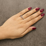 10K Rose Gold over .925 Sterling Silver 1/5 Cttw Diamond Two Tone Open Heart Promise or Fashion Ring (I-J Color, I2-I3 Clarity)-2 thumbnail 3