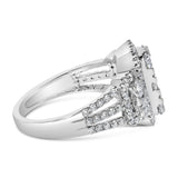 14K White Gold 2 1/4 Cttw Diamond Cocktail Cluster Ring (G-H Color, SI2-I1 Clarity)-1 thumbnail 2