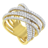10KT Yellow Gold Diamond Bypass Ring (1 5/8 cttw, H-I Color, SI2-I1 Clarity)-3 thumbnail 4