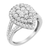 .925 Sterling Silver Diamond Cluster Ring (1 1/2 Cttw, H-I Color, I1-I2 Clarity)-3 thumbnail 4