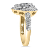 14K Yellow Gold 1 1/2 Cttw Diamond Heart Shaped Composite Ring (H-I Color, SI2-I1 Clarity) - Ring Size 7-4 thumbnail 5