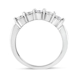 14K White Gold 1/2 Cttw Round-Cut 5-Stone Diamond Ring (H-I Color, SI1-SI2 Clarity)-3 thumbnail 4