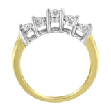 14KT Two Toned Gold 5 Stone Diamond Ring (1 cttw, H-I Color, SI1-SI2 Clarity)-3 thumbnail 4