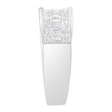 14K White Gold Princess and Baguette-cut Diamond Ring (1.0 Cttw, H-I Color, VS2-SI1 Clarity)-4 thumbnail 5